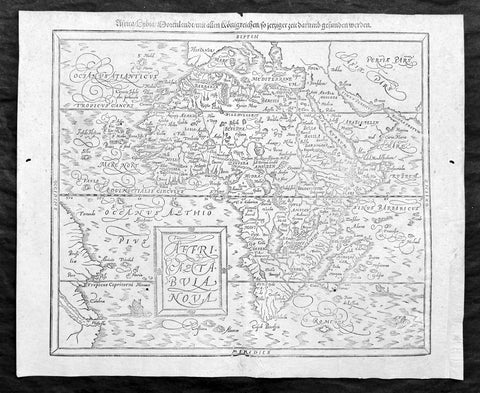 1588 Sebastian Munster Antique Map of Africa